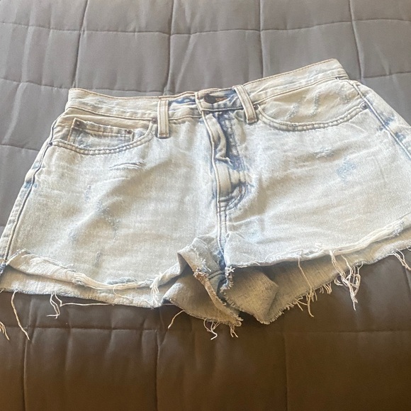 Pistola Light Wash Frayed Jean Shorts - Picture 1 of 3